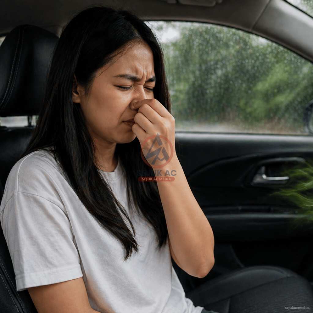 AC Mobil Bau Apek Setelah Hujan