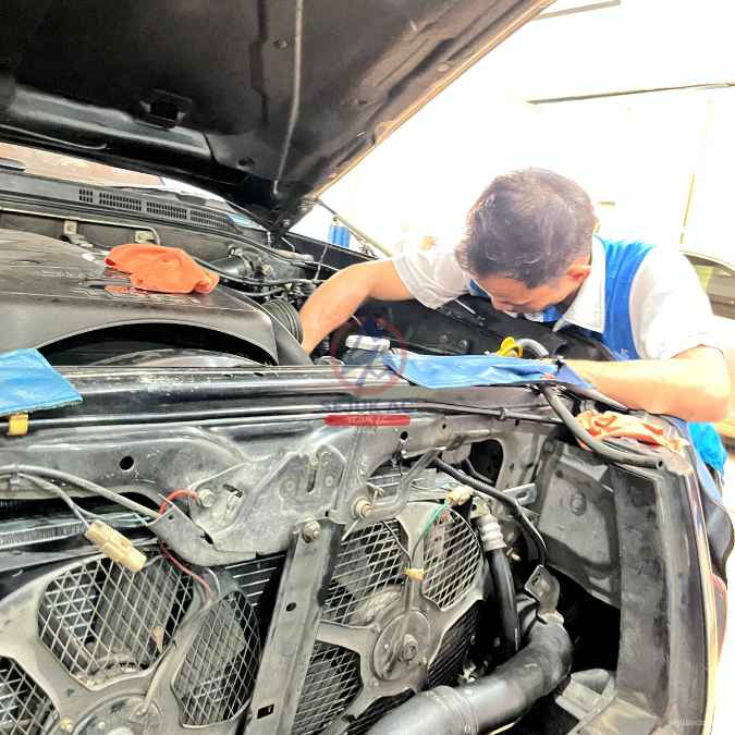 kondensor ac mobil mampet dari luar.